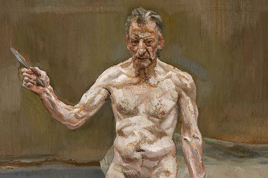 ainter Working, Reflection (detail; 1993), Lucian Freud. 